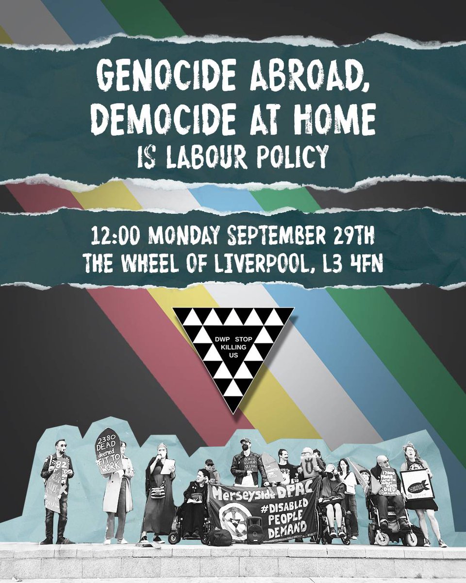 Genocide abroad, democide at home is Labour policy. 
Protest Labour Conference - 12:00 September 29th, the Wheel of Liverpool L3 4FN