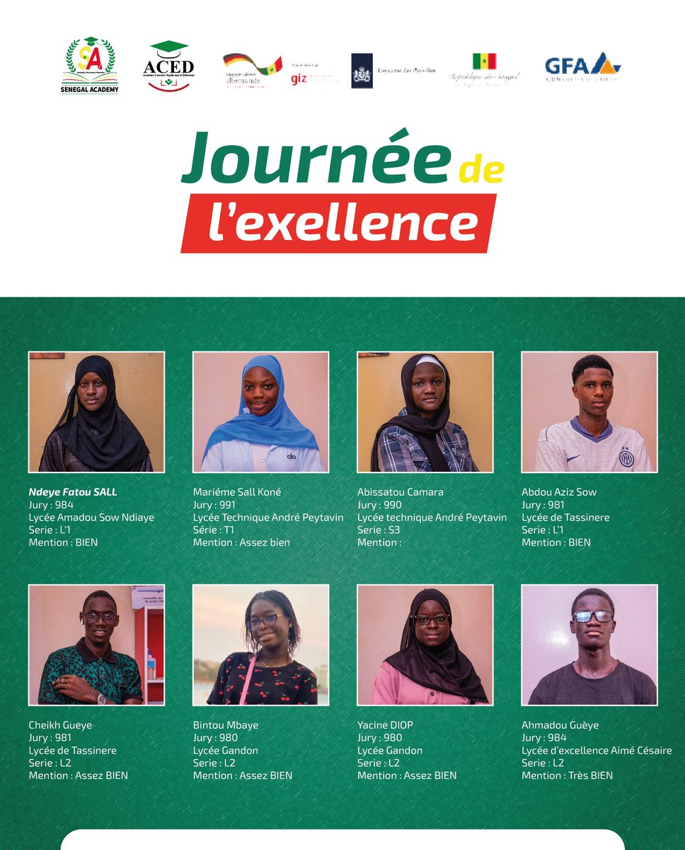AcademySenegal's tweet photo. 𝐃𝐞𝐦𝐚𝐢𝐧 𝟐𝟎 𝐀𝐨𝐮̂𝐭 𝐚̀ 𝟏𝟓 𝐡𝐞𝐮𝐫𝐞𝐬, 𝐣𝐨𝐮𝐫𝐧𝐞́𝐞 𝐝’𝐞𝐱𝐜𝐞𝐥𝐥𝐞𝐧𝐜𝐞 𝐞𝐭 𝐝’𝐨𝐫𝐢𝐞𝐧𝐭𝐚𝐭𝐢𝐨𝐧 𝐩𝐫𝐨𝐟𝐞𝐬𝐬𝐢𝐨𝐧𝐧𝐞𝐥𝐥𝐞.
𝐋𝐞𝐬 𝟐𝟎 𝐦𝐞𝐢𝐥𝐥𝐞𝐮𝐫𝐬 primés et orientés. https://t.co/IeaGisI8A8