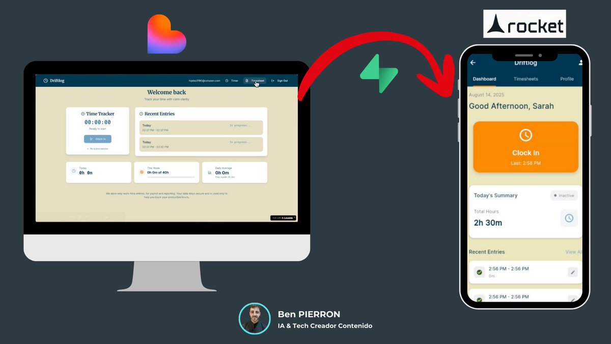 Construí una aplicación web en <a href="/lovable_dev/">Lovable</a> con <a href="/supabase/">Supabase</a> como backend → la convertí en una aplicación móvil al instante con <a href="/rocketdotnew/">Rocket</a> 

Cero reconstrucciones. Solo un prompt.

Te muestro.👇