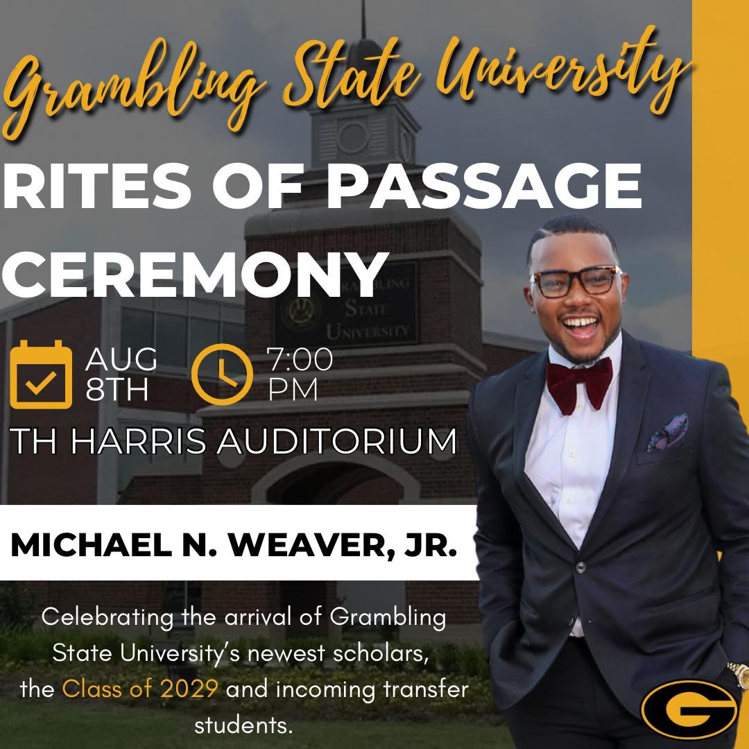 We're proud to announce that our board member <a href="/michaelnweaverj/">Michael N. Weaver Jr., M.S.</a> delivered the keynote address at <a href="/Grambling1901/">Grambling State Univ</a> Rites of Passage Ceremony for the Class of 2029 on August 8! Thank you for your commitment to pouring life into the next generation!