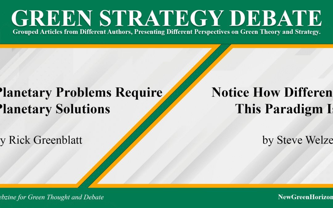 This week we have two pieces offering competing views of how Greens should be organizing for a radically different future.

Read the articles at: newgreenhorizons.us/planetary-prob… and newgreenhorizons.us/notice-how-dif…