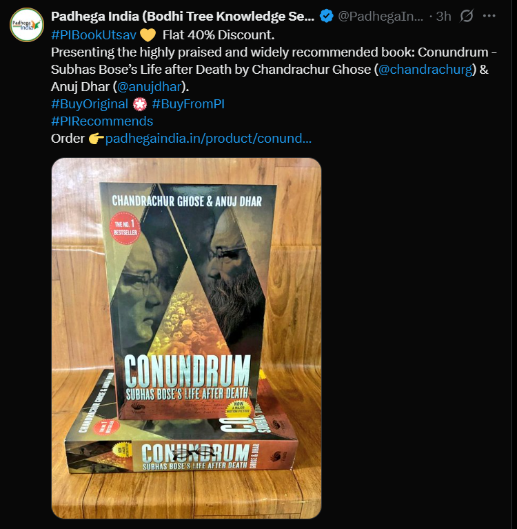 Anuj Dhar (@anujdhar) on Twitter photo "He knows very well the gullibility of the Indian masses. It is on their cheated votes that he is in the chair. And he is a past master in guiles."
----------------
Order 👉: padhegaindia.in/product/conund…
<a href="/chandrachurg/">Chandrachur Ghose</a> <a href="/PadhegaIndia_/">Padhega India (Bodhi Tree Knowledge Services)</a> "He knows very well the gullibility of the Indian masses. It is on their cheated votes that he is in the chair. And he is a past master in guiles."
----------------
Order 👉: padhegaindia.in/product/conund…
<a href="/chandrachurg/">Chandrachur Ghose</a> <a href="/PadhegaIndia_/">Padhega India (Bodhi Tree Knowledge Services)</a>