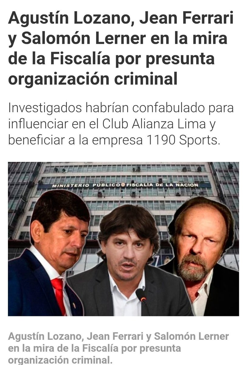 FEyALiancismo's tweet photo. Si algo ha demostrado la Historia, es que un Pueblo vendido a un Tirano a cambio de Historia, es que un Pueblo vendido a un Tirano a cambio de Pan y Circo, SIEMPRE, SIEMPRE, SIEMPRE, acabó destruido.
Eso es lo que está haciendo el Pveblo #GRONE, A CAMBIO DE "PAN Y CIRCO", está permitiendo que los TIRANOS (con el JÁZARO a la cabeza), denigren el #ALiancismo y pongan a nuestro amado @ClubALoficial, DE RODILLAS ANTE LA CORRUPTA @TuFPF de Guzano y Perrari.
¿Han esperado que Perrari esté en la Federación para trabajar de la mano con ellos, Y LA HINCHADA NO VA A DECIR NI PINCHO?
¿Tan fácil nos dejamos distraer por el fichaje de un Jugador que para más lesionado que Beto Da Silva, Zanelatto y Sabbag juntos???
Y no "Socios", esto no es "Motu Propio" de Fernando Cabada..., esto viene del JÁZARO y toda esa sarta de Acreedores, a los que NO HAN ENFRENTADO COMO SE DEBE CUANDO SE SUBIERON EL INTERÉS DEL 2% AL 7% Y USTEDES MUDOS..., O CUANDO ALARGARON SU PERMANENCIA EN #ClubALianzALima hasta el 2030.
@ComandoSvr1986 @ConoEsteLDS @LAVICTORIACS @ABA_1972 @La_Banda_del_CS @LosDeOriente99 @LaHermandadAL @elblogintimoEBI @SociosAL1901
¿VAMOS A PERMITIR ESTE ULTRAJE A LA DIGNIDAD DE NUESTRO AMADO CLUB?
NOTA:
Si vas a defender a #ALianzALima hazlo bien.
Fácil es tirarle todo al HDP de Cabada..., cuando es el JÁZARO, los Noriega y toda la mierda que no quiere dar la cara, la que está haciendo lo que le da la gana con nuestro Club.
@ElGatoGrone @EnriquedelaRosa @Maquiavelo1901 @Sargheto @Giancarlo_OC @CaTimbits @carlosalfaroal @peruanska88 @CokigonzalesO @Leaobutron