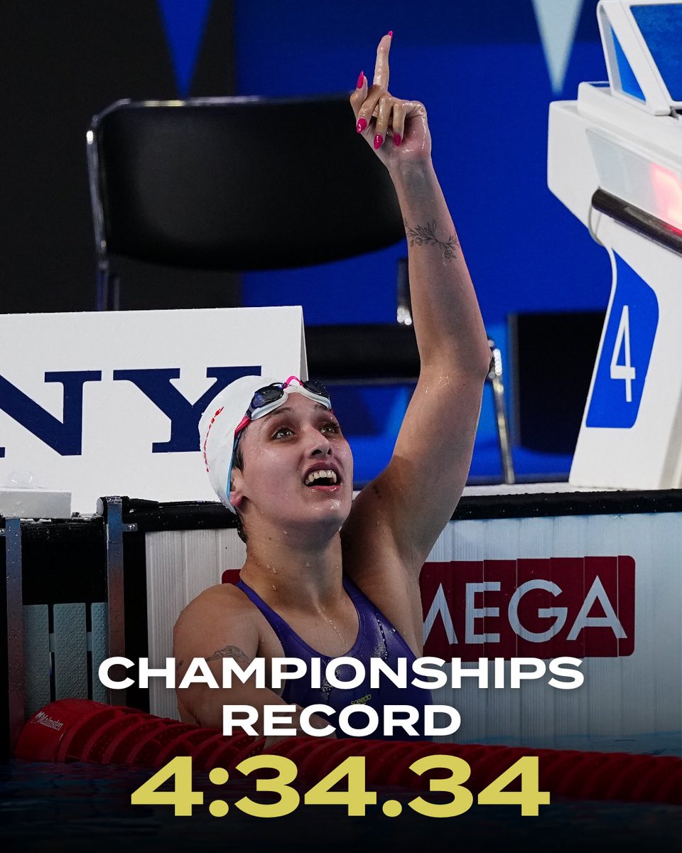 What a performance! 🔥
 
Agostina Hein secures her first World Junior Swimming Championships gold with a Championships Record in the Women’s 400m Medley! 🇦🇷
 
#Swimming