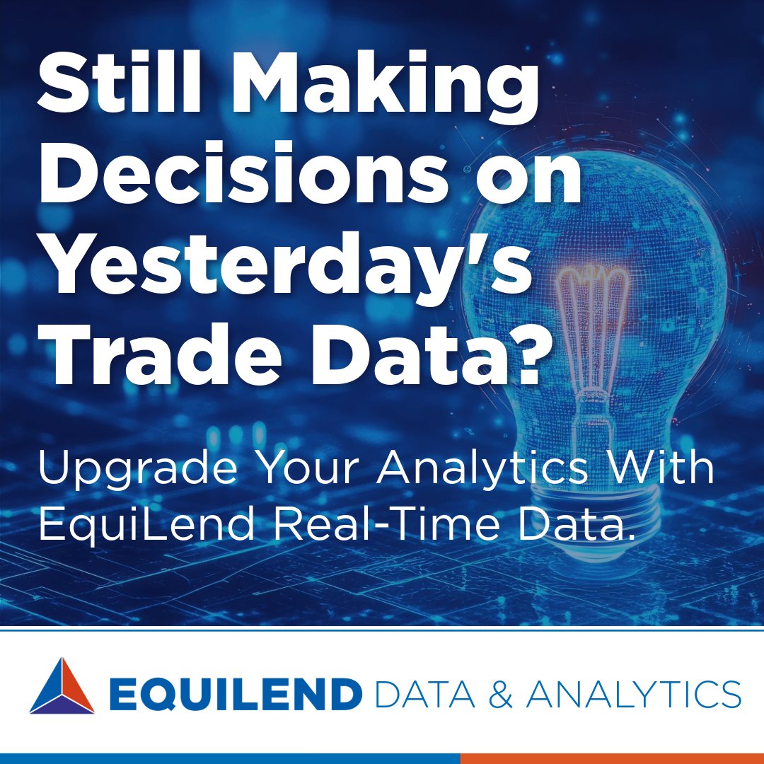 EquiLend Real-Time Data eliminates the guesswork in trade pricing and availability with the richest real-time data set in the sector. Validate real-time decisions with real-time data, book a demo: equilend.com/services/equil… 

#RealTimeData #MarketIntelligence #SecuritiesFinance