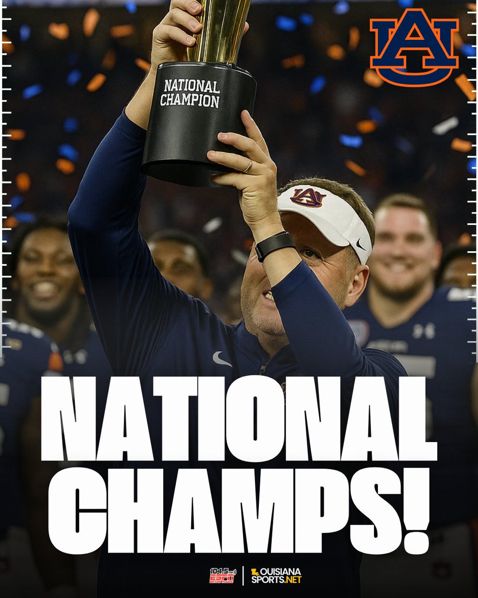 Chris Marler (@verndumbquist) on Twitter photo MARLER: Auburn just retroactively claimed 4️⃣ national titles on random Tuesday in August. And honestly, why not?
Why college football continues to be the funniest, most unserious sport in the world. And, I love it. 🏆🦅
🔗 ow.ly/tP0L50WIkYb MARLER: Auburn just retroactively claimed 4️⃣ national titles on random Tuesday in August. And honestly, why not?
Why college football continues to be the funniest, most unserious sport in the world. And, I love it. 🏆🦅
🔗 ow.ly/tP0L50WIkYb