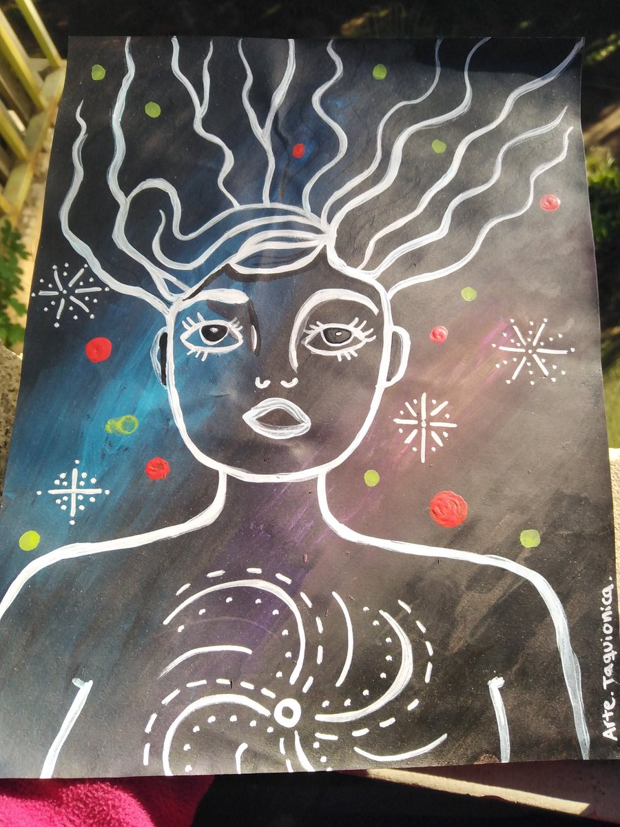 franlainakea's tweet photo. Pintura joven cosmica surreal. 🖌️🎨
#jovencosmica #cosmicgirl #painting #pintura #artecosmico #cosmicart #universepainting #pinturauniverso https://t.co/sSNUzuDgS0