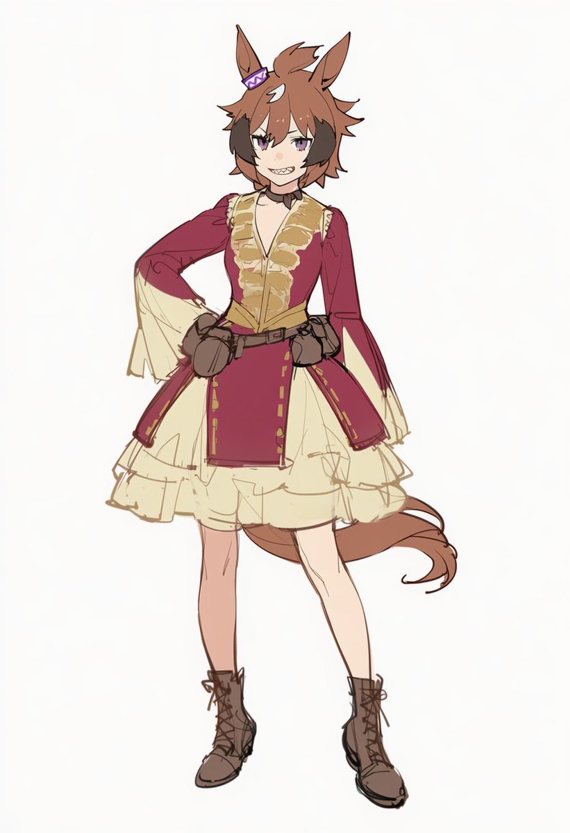 #ウマ娘falloutダービー 
シンコウウインディ グッドネイバー、ジョン・ハンコックの右腕。資産家の娘だったがレイダーに全て簒奪され、行きついた先で拾われる。現実を知り噛み癖は減ったが、ジョンにだけは別である。「ジョンのお嫁さんになるのだ!」「ガキには早ェよ、十年後出直しな」 