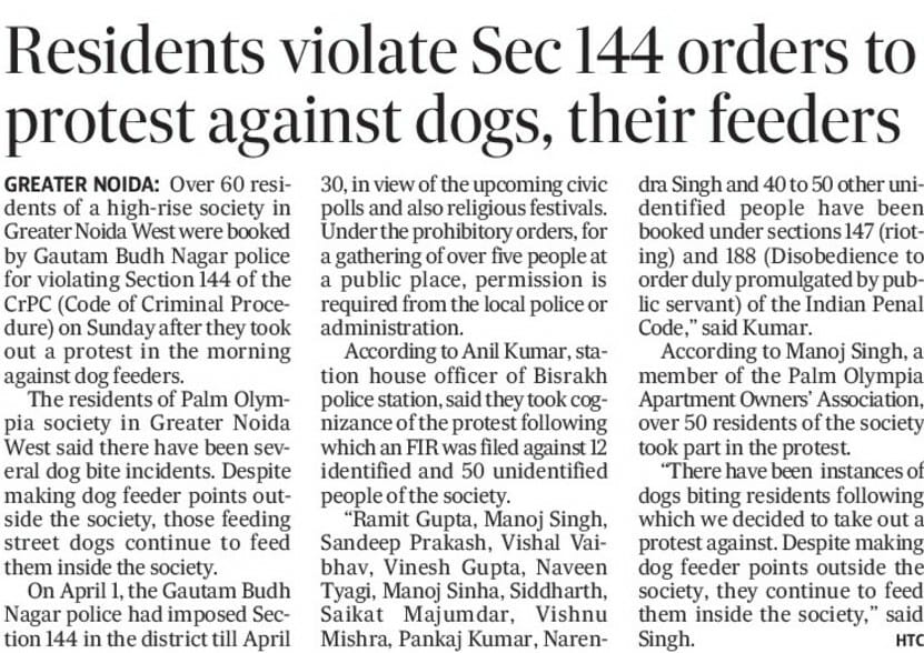 JaiBharat_Ind's tweet photo. 30.04.2023 - FIR logged on 72 Residents of Palm for #peaceful march imside gated societies #StrayDogMenace
After #SCOrders
19.08.2025 - @112 @DCPCentralNoida - Can FIR be logged against today big protest by mob without permission on roads & infront of #PalmOlympia.. #Justice https://t.co/0mfDLzGPbK