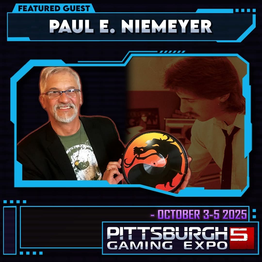 The legendary artist &amp; graphic designer Paul E. Niemeyer returns to PGX 2025! 🎨

From Mortal Kombat, TRON, Tapper, Spy Hunter, Time Killers &amp; more—Paul’s art defined an era of gaming.

👉 pittsburghgamingexpo.com

#PGX2025 #MortalKombat #RetroGaming