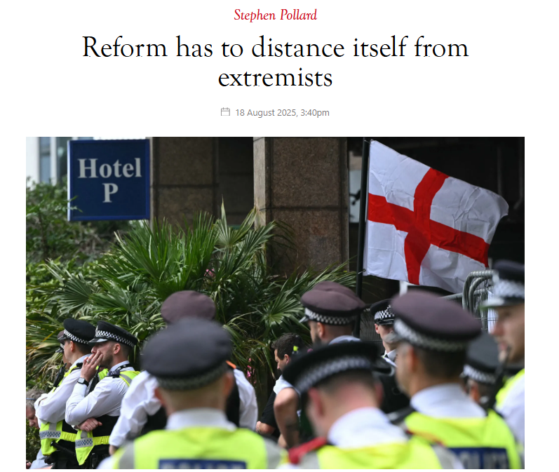 A sniff of panic from the Spectator
As Reform councillors and candidates mix with
BNP
Homeland
White Vanguard
Patriotic Alternative
UKIP 
and more