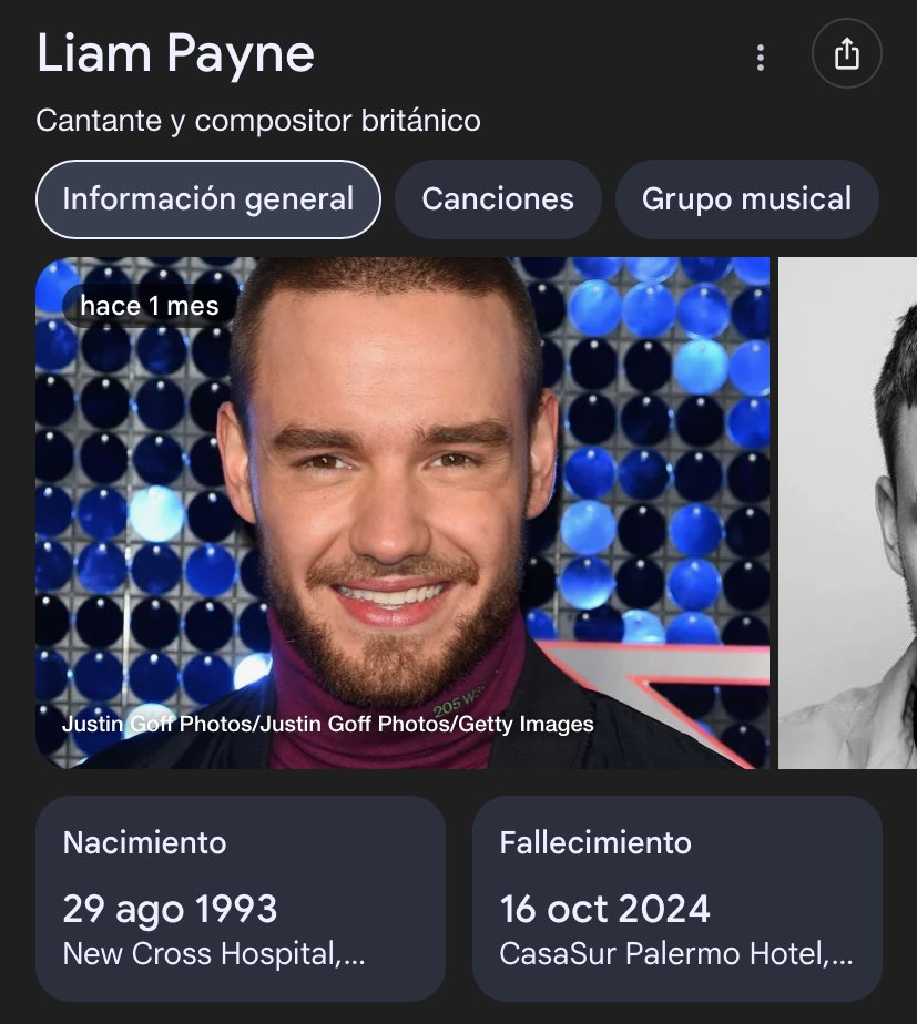 Matthew Perry y Liam Payne 
Hoy Matthew estaría cumpliendo años y 10
días después cumple Liam años, Liam fallece el 16 de octubre y 12 días después se cumple aniversario del fallecimiento de Matthew.