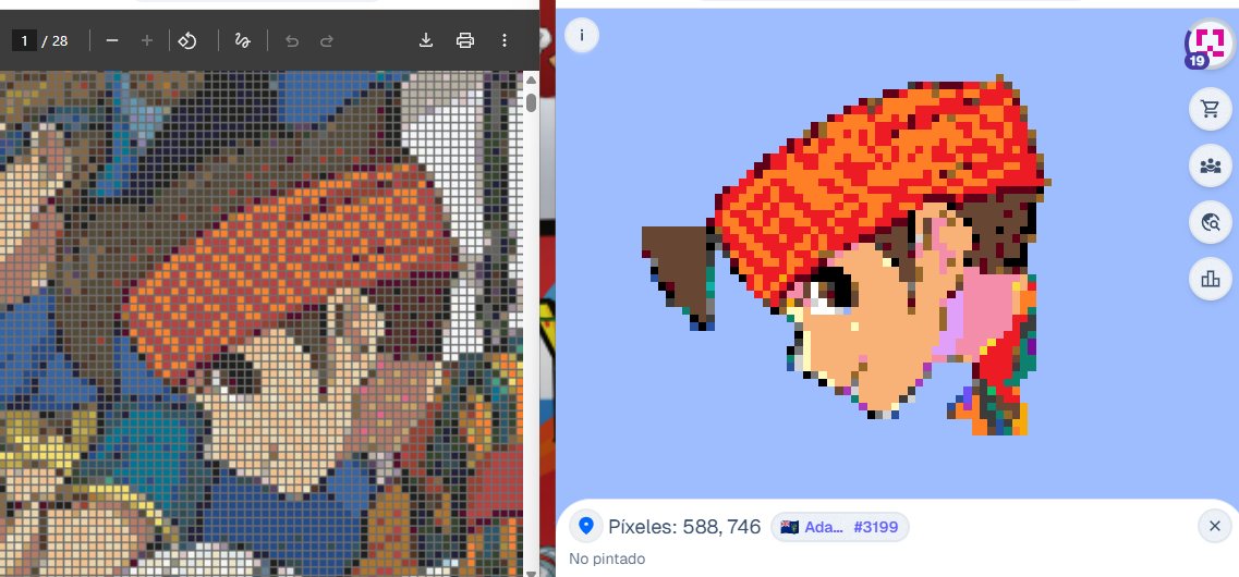 avanzando, el que quiera ayudar es mas que bienvenido #wplace #art #pixelart #inazumaeleven #pixel