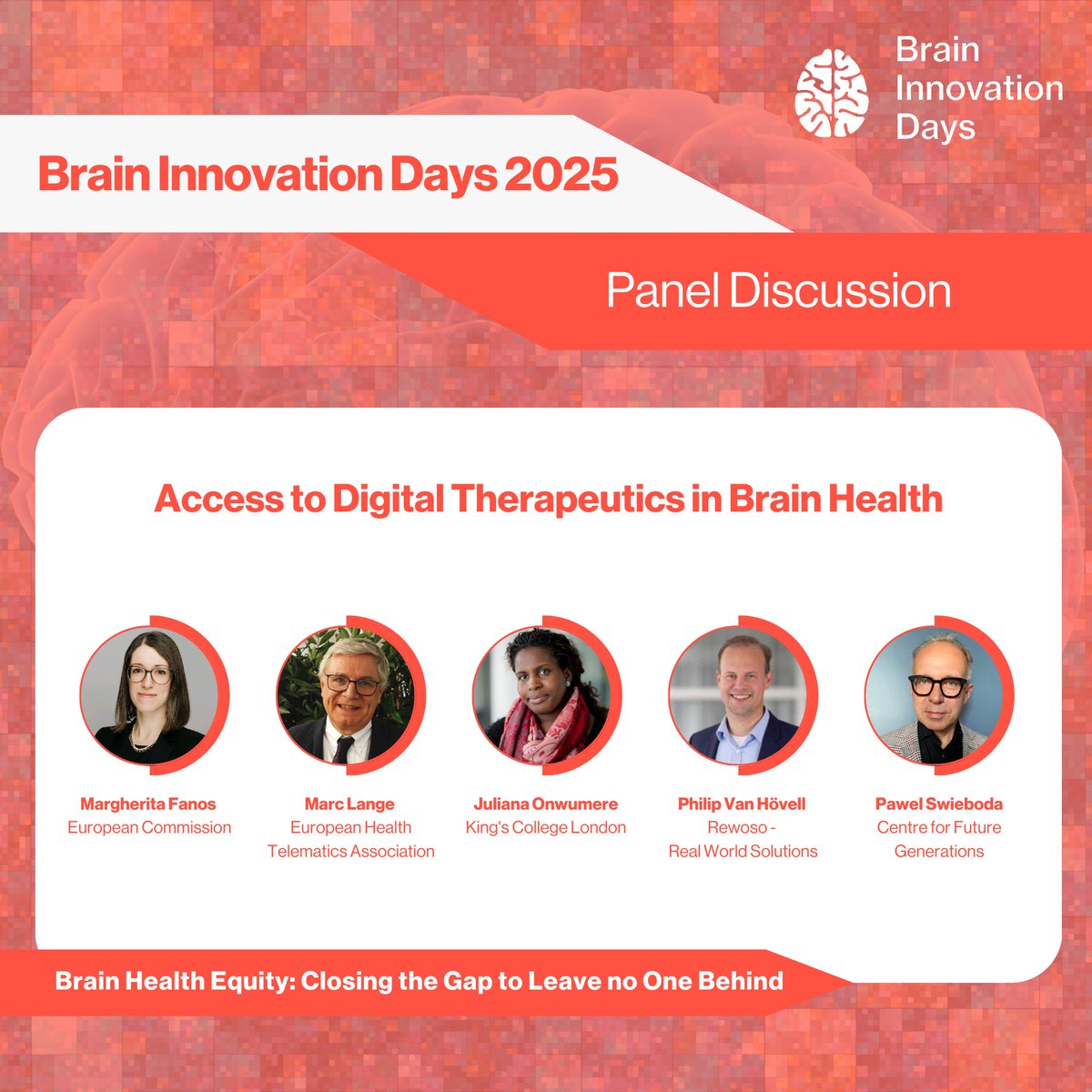 BrainDays's tweet image. ✨Session Highlight✨
Access to Digital Therapeutics in #BrainHealth: How can we break down barriers and unlock the transformative potential of technology-based interventions for #Neurological and #MentalHealth conditions?

🚀Register now: eu1.hubs.ly/H0mrMrD0