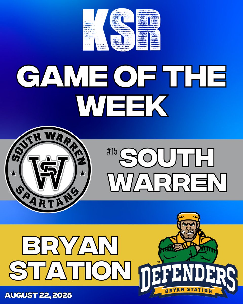 To get the 2025 Kentucky high school football season rolling, KSR is heading out to LCA on Friday for a season-opening showdown between No. 15 South Warren and Bryan Station.

PREVIEW: on3.com/teams/kentucky…