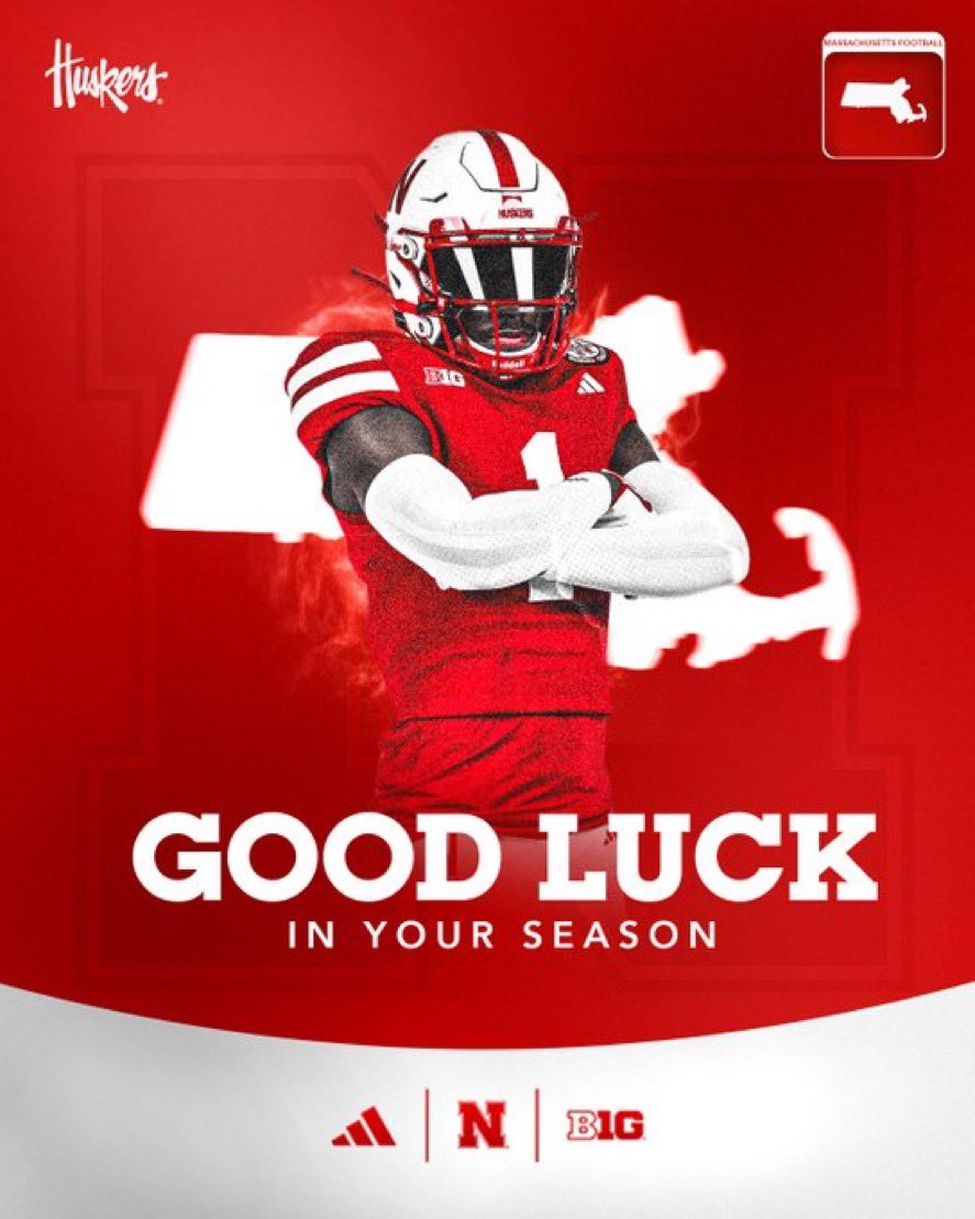 Thank you <a href="/HuskerFootball/">Nebraska Football</a> for the love! <a href="/CoachMattPearce/">Matt Pearce</a> <a href="/s_kwilli32/">Keith Williams</a> <a href="/des_towey_/">Des Towey</a> <a href="/ScottyPrince10/">Scott Prince</a> <a href="/Coach_Cadet/">Carl Cadet</a> <a href="/MA_Fball/">Milton Academy Football</a>