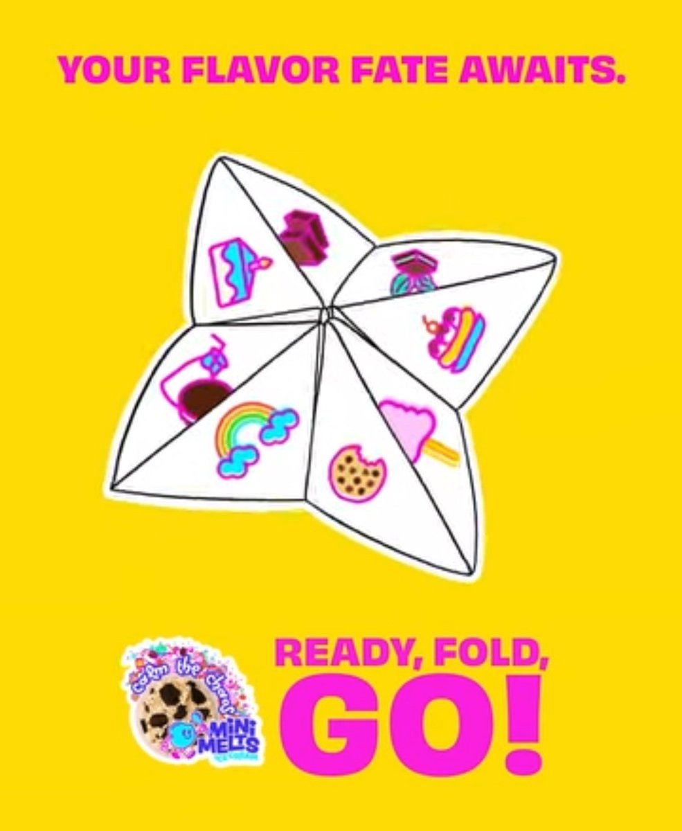 Frozen_Spoon_1's tweet image. ✨ YOUR FLAVOR FATE AWAITS! ✨
Which sweet destiny is calling your name? 🍪🍦🌈 Slice of cake? Chocolate dream? Or maybe a rainbow surprise? 🎂

👉 Fold it. Play it. Taste it.
Your next Mini Melts scoop is waiting for YOU! 

#FlavorFate #SweetSurprise #FrozenFun #PickYourTreat