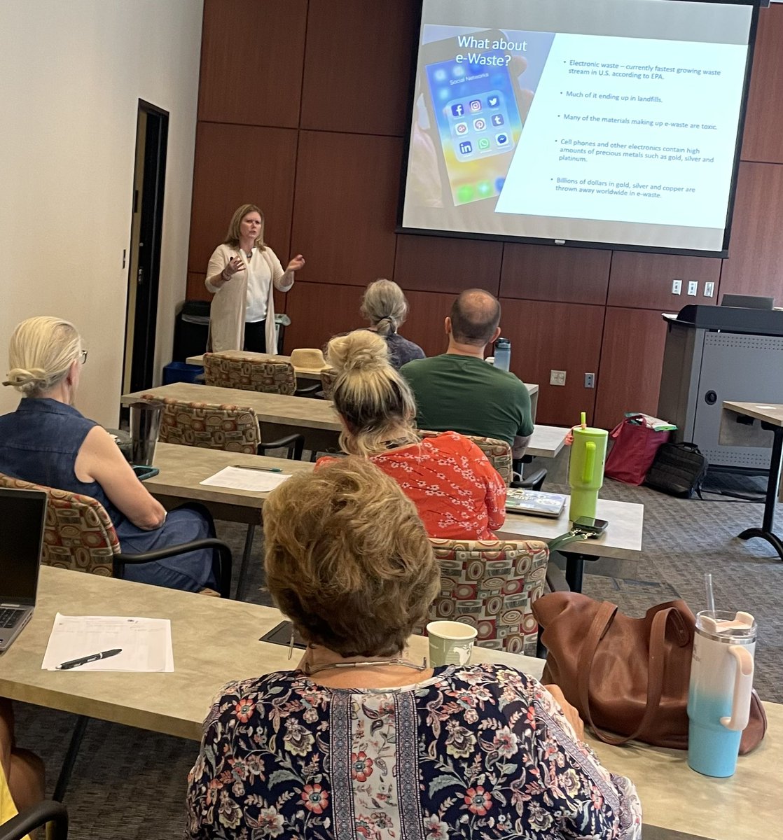 Informative class on Saving money and being more Sustainable at Home here at the MS Polymer Institute by Sherry Bell of the MSU Extension service.