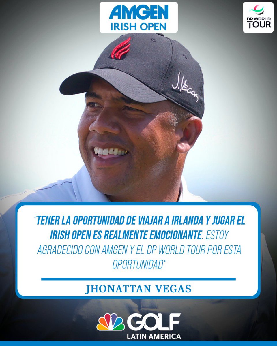 Golf Channel LA (@golfchannella) on Twitter photo ¡Ya tiene su próximo torneo en el horizonte! 🧳🇮🇪
El cumpleañero <a href="/JhonattanVegas/">Jhonattan Vegas</a> fue invitado a participar en el Irish Open del <a href="/DPWorldTour/">DP World Tour</a>, torneo que se disputará en la primera semana de septiembre. 😁
Esto fue lo que dijo el venezolano tras aceptar un cupo en el torneo. 💬 ¡Ya tiene su próximo torneo en el horizonte! 🧳🇮🇪
El cumpleañero <a href="/JhonattanVegas/">Jhonattan Vegas</a> fue invitado a participar en el Irish Open del <a href="/DPWorldTour/">DP World Tour</a>, torneo que se disputará en la primera semana de septiembre. 😁
Esto fue lo que dijo el venezolano tras aceptar un cupo en el torneo. 💬