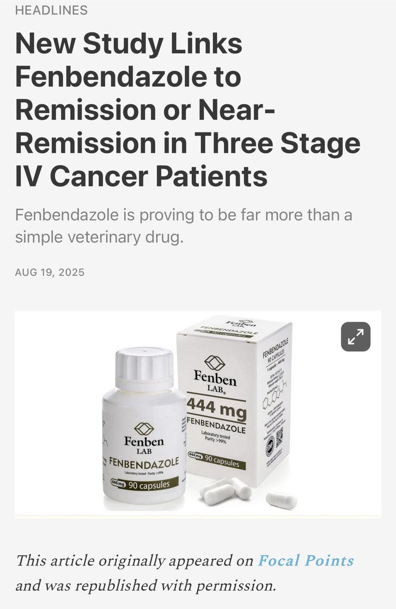 New study on Fenbendazole to remission or near-remission in three stage IV cancer Patients
<a href="/VigilantFox/">Vigilant Fox 🦊</a> 
<a href="/_GetIvermectin_/">Ivermectin For Sale</a>