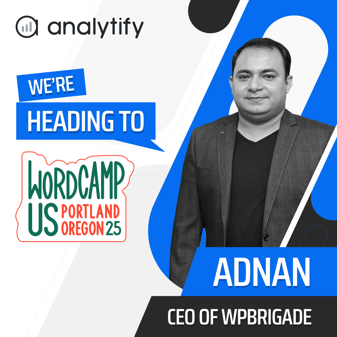 Analytify, LLC (@analytify) on Twitter photo Meet our CEO, Adnan, the driving force behind our mission to make analytics simple and accessible.
He’ll be attending #WCUS to connect and collaborate. See you there!
<a href="/hiddenpearls/">Adnan</a> <a href="/WordCampUS/">WordCamp US 2025 (#WCUS)</a> <a href="/analytify/">Analytify, LLC</a> Meet our CEO, Adnan, the driving force behind our mission to make analytics simple and accessible.
He’ll be attending #WCUS to connect and collaborate. See you there!
<a href="/hiddenpearls/">Adnan</a> <a href="/WordCampUS/">WordCamp US 2025 (#WCUS)</a> <a href="/analytify/">Analytify, LLC</a>