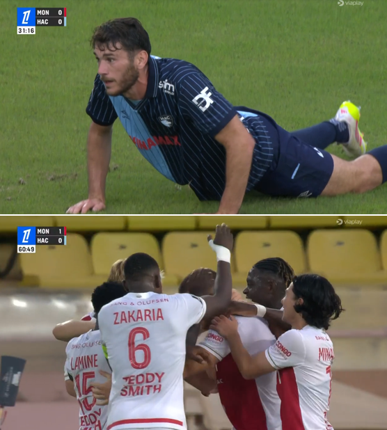 foet247europa's tweet image. Eric Dier scored a goal to help Monaco to an impressive 3-1 win over Le Havre. #ASMHAC