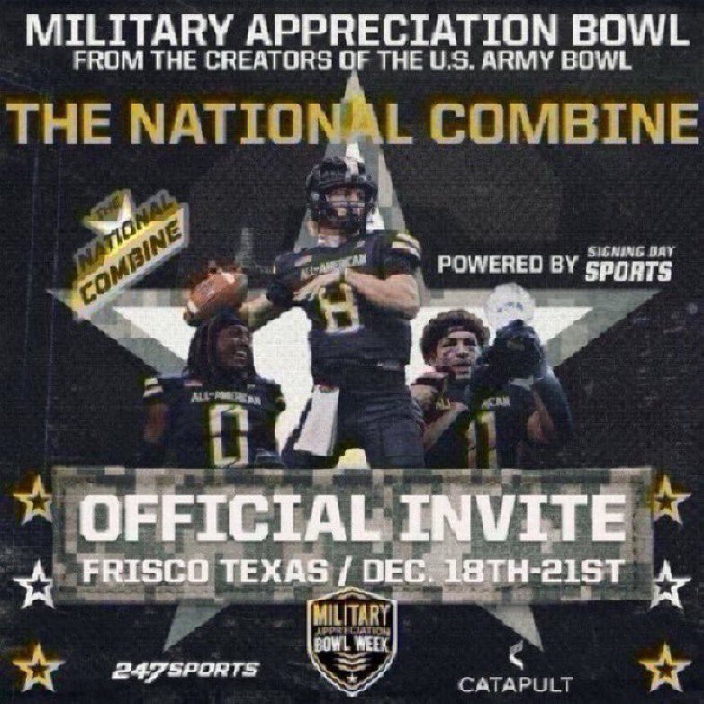 Cezaire Yates (@cezaire_) on Twitter photo Thank you <a href="/NickGilliamSDS/">Nick Gilliam</a> for the invitation to the national combine! @signingdaysports <a href="/ArmyBowlCombine/">USArmyBowlCombine</a> <a href="/CamelbackFB/">Camelback Football</a> Thank you <a href="/NickGilliamSDS/">Nick Gilliam</a> for the invitation to the national combine! @signingdaysports <a href="/ArmyBowlCombine/">USArmyBowlCombine</a> <a href="/CamelbackFB/">Camelback Football</a>
