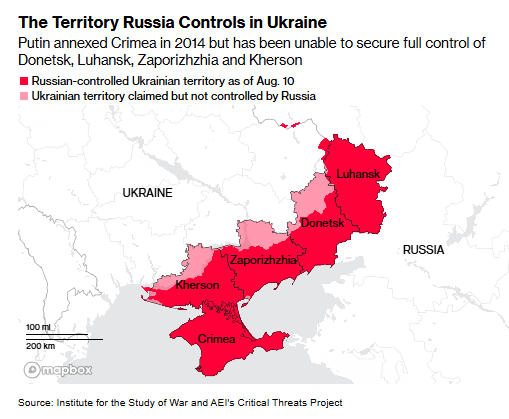 Institute for the Study of War (@thestudyofwar) on Twitter photo "If Ukraine were to surrender all of the Donetsk region, it would lose its 'fortress belt,' according to <a href="/TheStudyofWar/">Institute for the Study of War</a>. This is the main fortified defensive line that has for years staved off Russian advances deeper into the country."
<a href="/business/">Bloomberg</a>: The Territory at the Heart of "If Ukraine were to surrender all of the Donetsk region, it would lose its 'fortress belt,' according to <a href="/TheStudyofWar/">Institute for the Study of War</a>. This is the main fortified defensive line that has for years staved off Russian advances deeper into the country."
<a href="/business/">Bloomberg</a>: The Territory at the Heart of