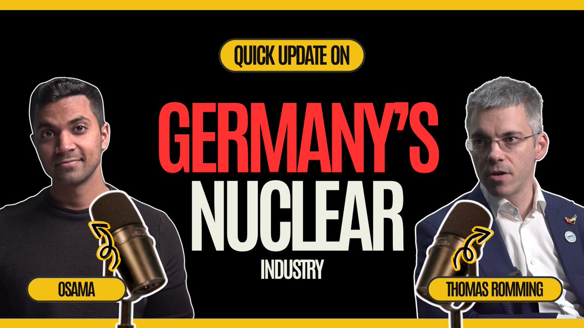 International Youth Nuclear Congress (@iync) on Twitter photo In this special episode of Going Nuclear, recorded during IYNC2024, Osama Baig talks to our Executive Secretary Thomas Romming about Germany’s nuclear phase-out — and what it means for the future of the industry.
🔗 Watch the episode: youtube.com/watch?v=iE54ZC… In this special episode of Going Nuclear, recorded during IYNC2024, Osama Baig talks to our Executive Secretary Thomas Romming about Germany’s nuclear phase-out — and what it means for the future of the industry.
🔗 Watch the episode: youtube.com/watch?v=iE54ZC…