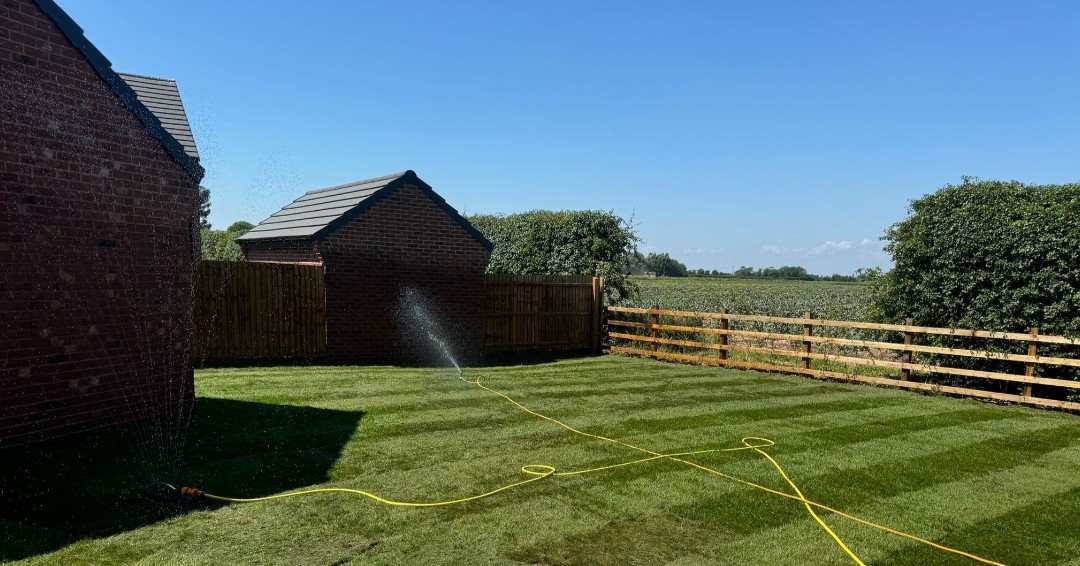 It's a good idea to keep watering lawns that were laid in Spring every few days (unless it rains) to keep them supported. Remember you must water your new turf as soon as it is laid to protect your investment. 💧

 #SummerGardening #WateringTips #GardenMaintenance #TurfManagement