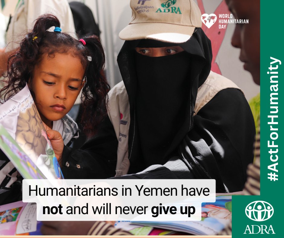 ADRAYemen's tweet photo. On #WorldHumanitarianDay we honor those who ease suffering in Yemen
Even with challenges &amp; limited resources, their compassion brings hope daily
في #اليوم_العالمي_للعمل_الإنساني نكرم من يخففون المعاناة في اليمن.
رغم التحديات, إنسانيتهم تجلب الأمل كل يوم
 #Yemen  #ActForHumanity https://t.co/tjgXlDQNG5