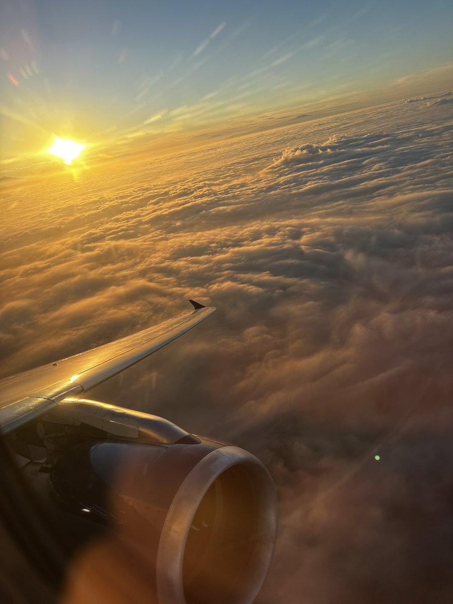 Sunrise out of Los Angeles this morning was beautiful.