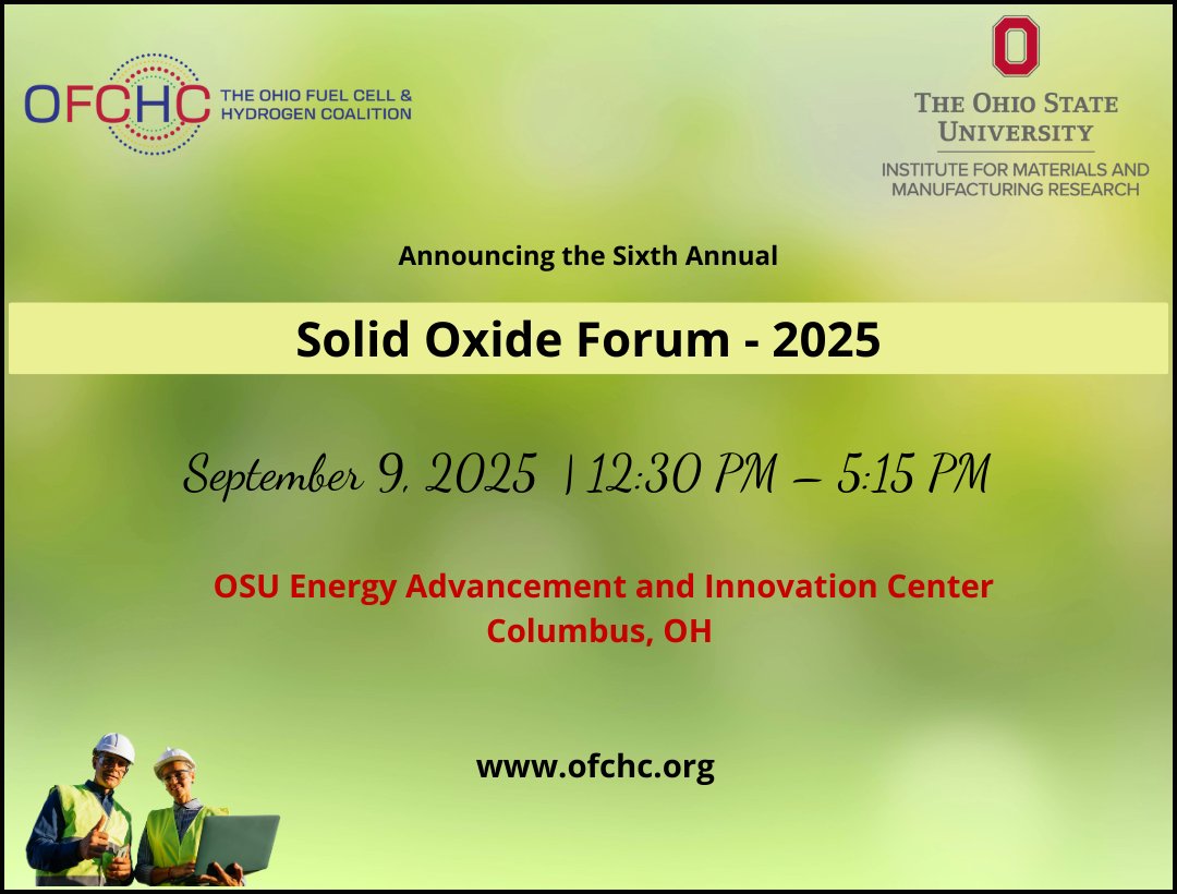 FC_Corridor's tweet photo. 📢 The latest OFCHC Newsletter is out! 📷 https://t.co/qoq62a6R2L’t miss these upcoming events: 📷 Solid Oxide Forum – Sept 9 | Experts from ARPA-E, OSU, Nexceris &amp; more. 📷 https://t.co/6Mboc9g8K9