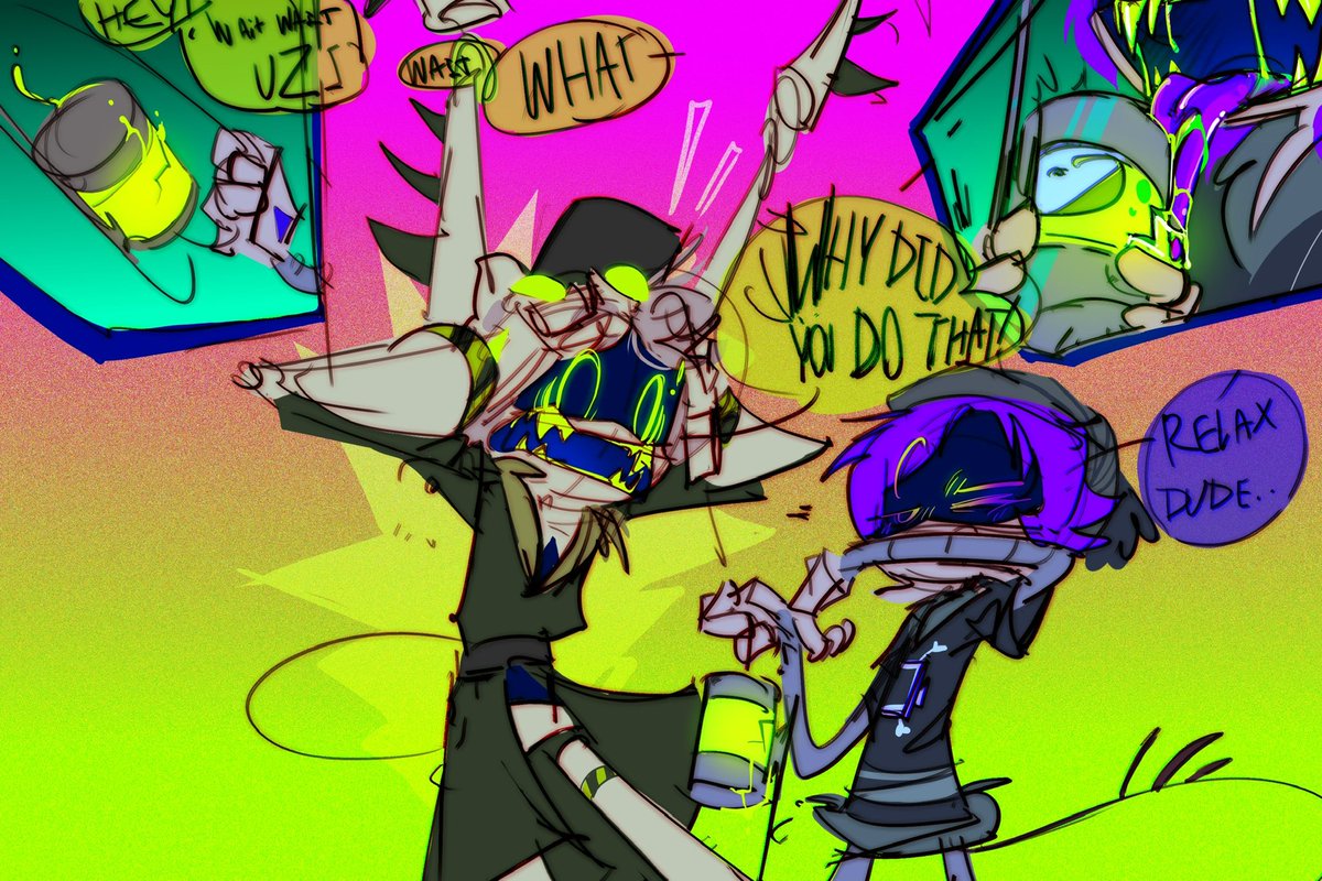raha_rajah's tweet photo. Uzi testing things out (trying out posting comics on here!) 
(1/2) https://t.co/vTt4DcDHS8