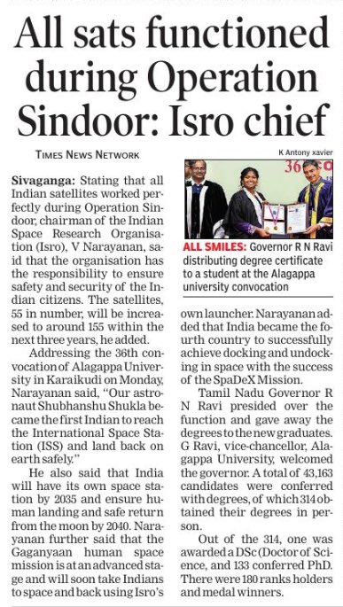 The number of Indian satellites will rise from 55 to 155 in the next three years: ISRO chairman