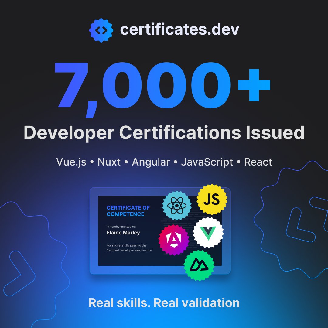 7000 certified devs and counting! 🎉

Each certificate represents dedication, real-world skills, and career growth. We’re proud to celebrate our global community of certified developers.

If you haven’t joined yet, now’s the time to prove your skills and take the next step in