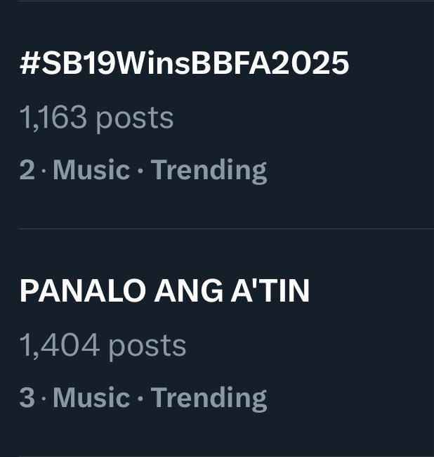 TICKLE 🍎 (@tickleforsb19) on Twitter photo “We may not have the biggest fandom, but we have the most dedicated one.”
Yabang na naman nila n’yan! 😆
PANALO ANG A'TIN
<a href="/SB19Official/">SB19 Official</a> #SB19
#SB19WinsBBFA2025 “We may not have the biggest fandom, but we have the most dedicated one.”
Yabang na naman nila n’yan! 😆
PANALO ANG A'TIN
<a href="/SB19Official/">SB19 Official</a> #SB19
#SB19WinsBBFA2025