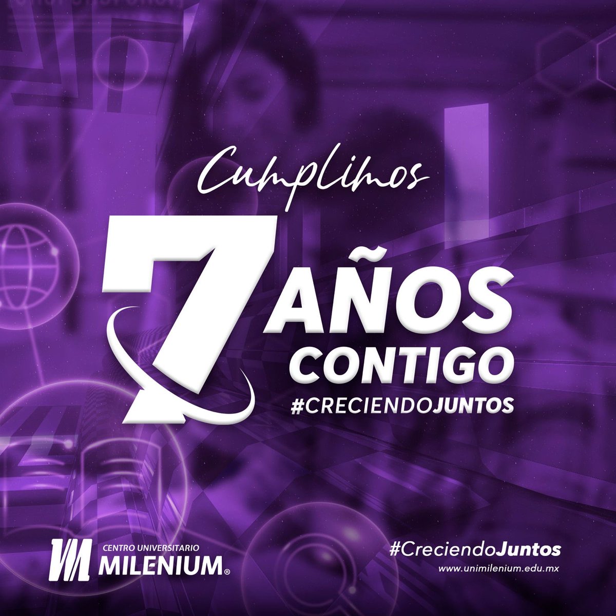 PazOrnelas's tweet photo. 🟣 2018 - 2025 ¡MUCHAS GRACIAS! 🥳

Contigo seguimos siendo #ComunidadEnCrecimiento

https://t.co/33wBc7HLtv 🌐

#SoyUniMilenium
#AuénticaVanguardiaEducativa
#Educación #Universidad https://t.co/YKWoSkCob8