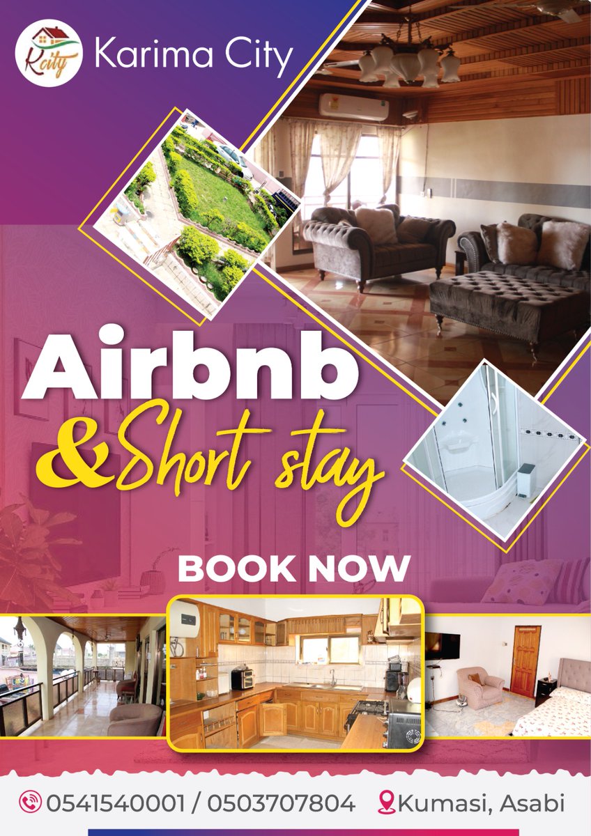 CityKarima's tweet photo. 🏡✨ Short Stay, Big Comfort!
Relax in a cozy and secure apartment near Karima City — perfect for weekend getaways, business trips, or quick stopovers. 🌟🛌📍 https://t.co/wqyN28lUui