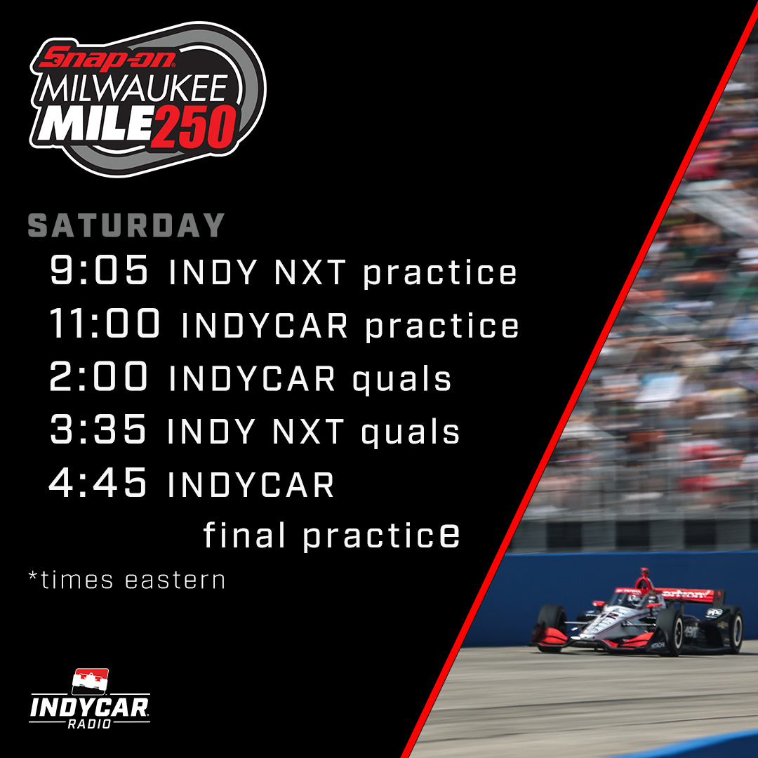 Tomorrow at the track <a href="/TheMKEMile/">Milwaukee Mile</a>...
We are jam packed with @INDYCAR &amp; <a href="/INDYNXT/">INDY NXT by Firestone</a> action.
Find us on <a href="/SIRIUSXM/">SiriusXM</a> 218 + indycar.com/leaderboard
#INDYCAR #INDYNXT #MilwaukeeMile #EveryLap <a href="/Snapon_Tools/">Snap-on Tools</a>
