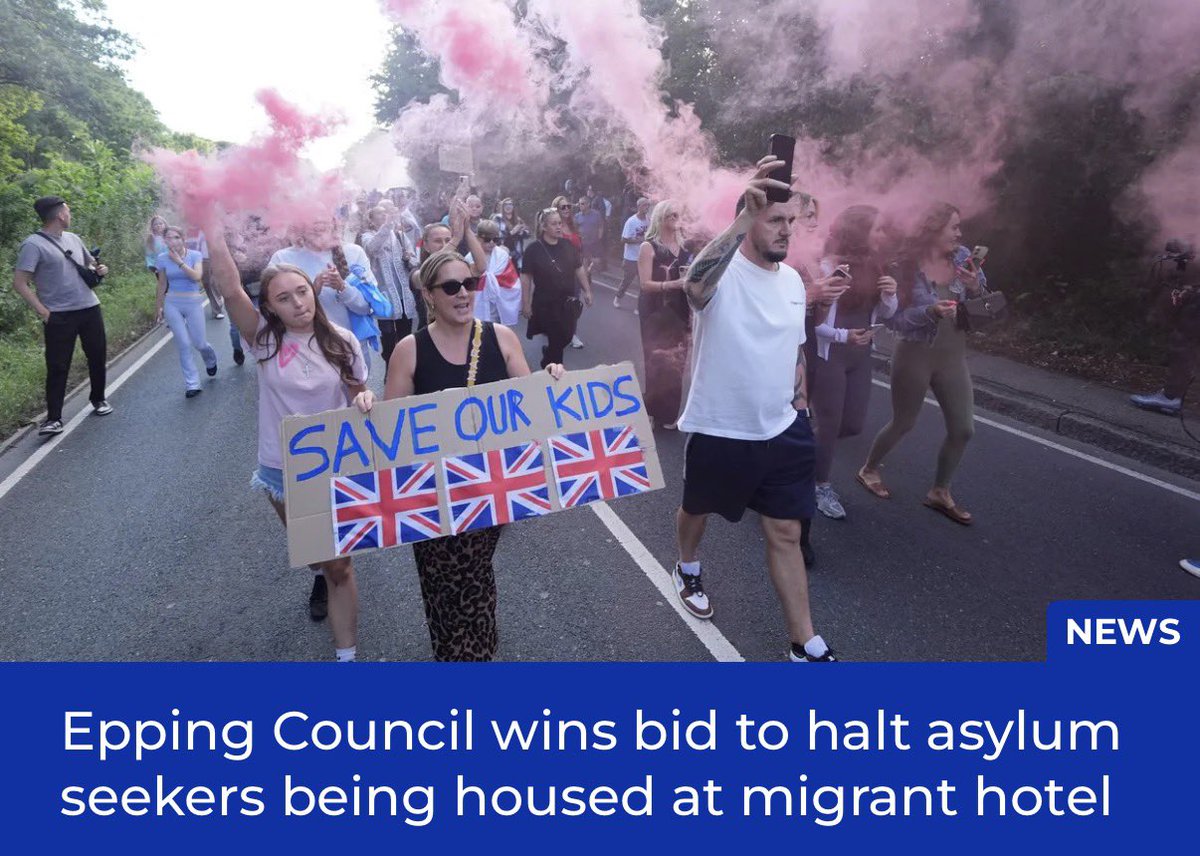 This is a huge victory for the brilliant people of Epping 🇬🇧

Every parent worried about their child, every woman afraid for their safety, for local people who never got a say.

Don’t be fooled though, the govt will push HMO’s even harder now.

Deportations are the only answer.