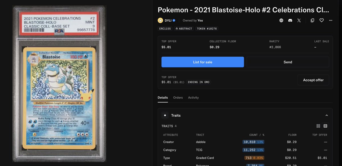 onchain graded pokemon grail

insane product market fit from the <a href="/dyli_io/">DYLI</a> team