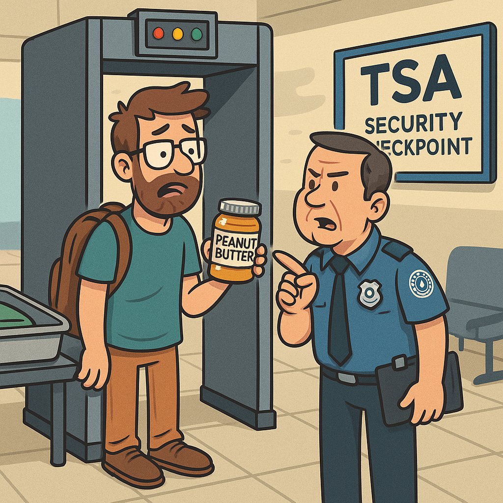 TSA: “You can bring a pie, but not a snow globe. And yes, peanut butter is a liquid.”
Also TSA: “That’s a suspicious apple.”
Our full breakdown of what’s in, what’s out, and what will get your bag pulled:
flightwisdom.com/2025/08/19/wha…

#TravelHumor #TSArules #FlyingIn2025