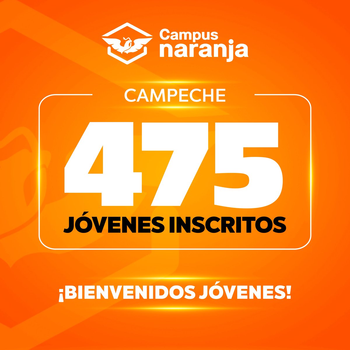 ¡Felicidades a las y los 475 jóvenes que formarán parte de la primera generación del #CampusNaranjaCampeche! 🧡📚

Ustedes son la pieza clave para la construcción del #MéxicoNuevo, con energía, talento y visión para transformar nuestro presente y futuro. 🍊

¡Bienvenidas y