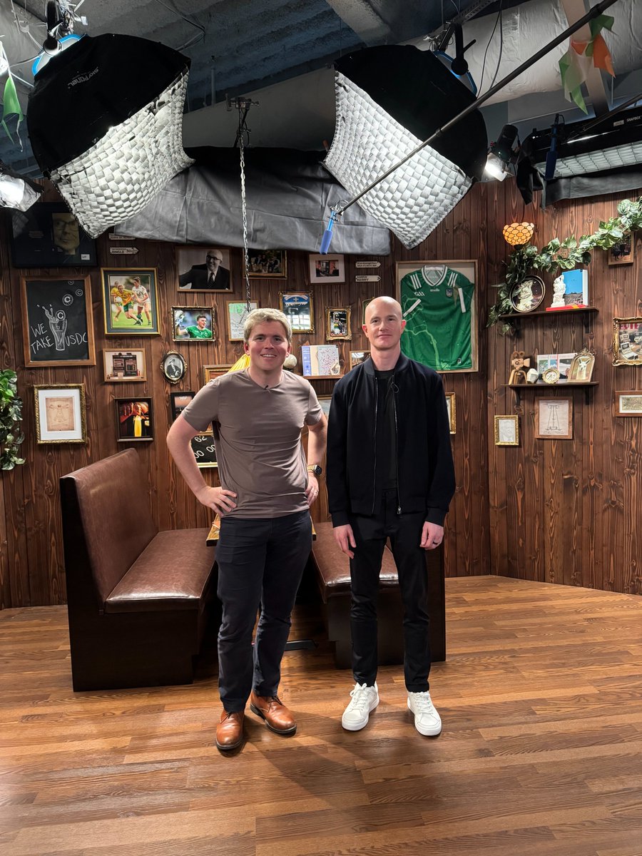 brian_armstrong's tweet image. Had a ‘cheeky pint’ with @collision. I don&apos;t drink much alcohol anymore, so even a half pint made this a more candid interview than usual! More podcasts should include this hack.

Our episode is going live later this week!