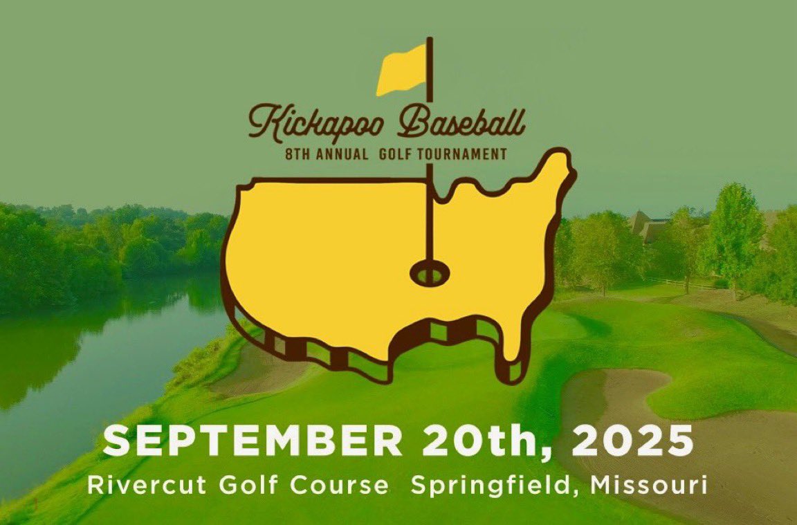 Kickapoo Baseball (@poobaseball) on Twitter photo Rivercut Golf Course, September 20, 2025. <a href="/ChiefBaseball14/">Kickapoo Baseball</a>
Registration opening very soon… Rivercut Golf Course, September 20, 2025. <a href="/ChiefBaseball14/">Kickapoo Baseball</a>
Registration opening very soon…