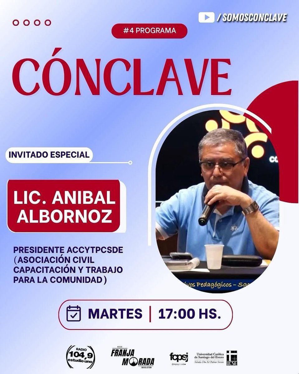 AnibalAlbornoz's tweet photo. Hoy 17 hs. FM 104,9 https://t.co/KYZMC20veR