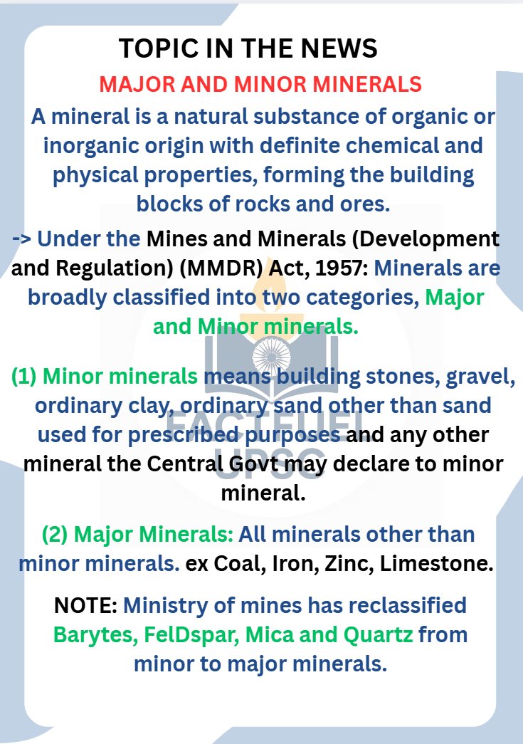 factfuelUPSC's tweet photo. "From Quartz to Tungsten, minerals fuel industries and innovation!
Critical minerals critical future.
#factfuel #AsiaCup2025 #CSDS #gambhir #SanjayKumar https://t.co/wWMRKD2JA3