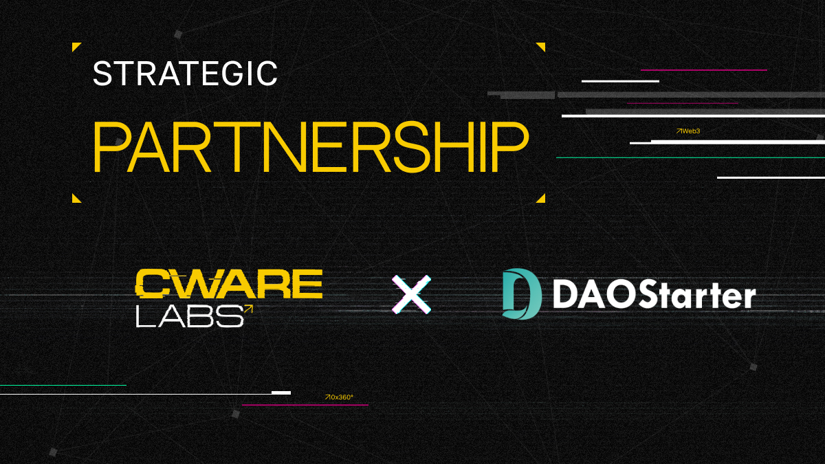 Cware Labs (@cwarelabs) on Twitter photo 🤝 DAOStarter x Cware Labs
We’re excited to partner with <a href="/DaoStarter/">DaoStarter</a> – a leading #IDO launch platform where dozens of #Web3 projects have successfully raised #capital & gone to market.
They specialize in public #token sales & giving startups access to a global #investor 🤝 DAOStarter x Cware Labs
We’re excited to partner with <a href="/DaoStarter/">DaoStarter</a> – a leading #IDO launch platform where dozens of #Web3 projects have successfully raised #capital & gone to market.
They specialize in public #token sales & giving startups access to a global #investor