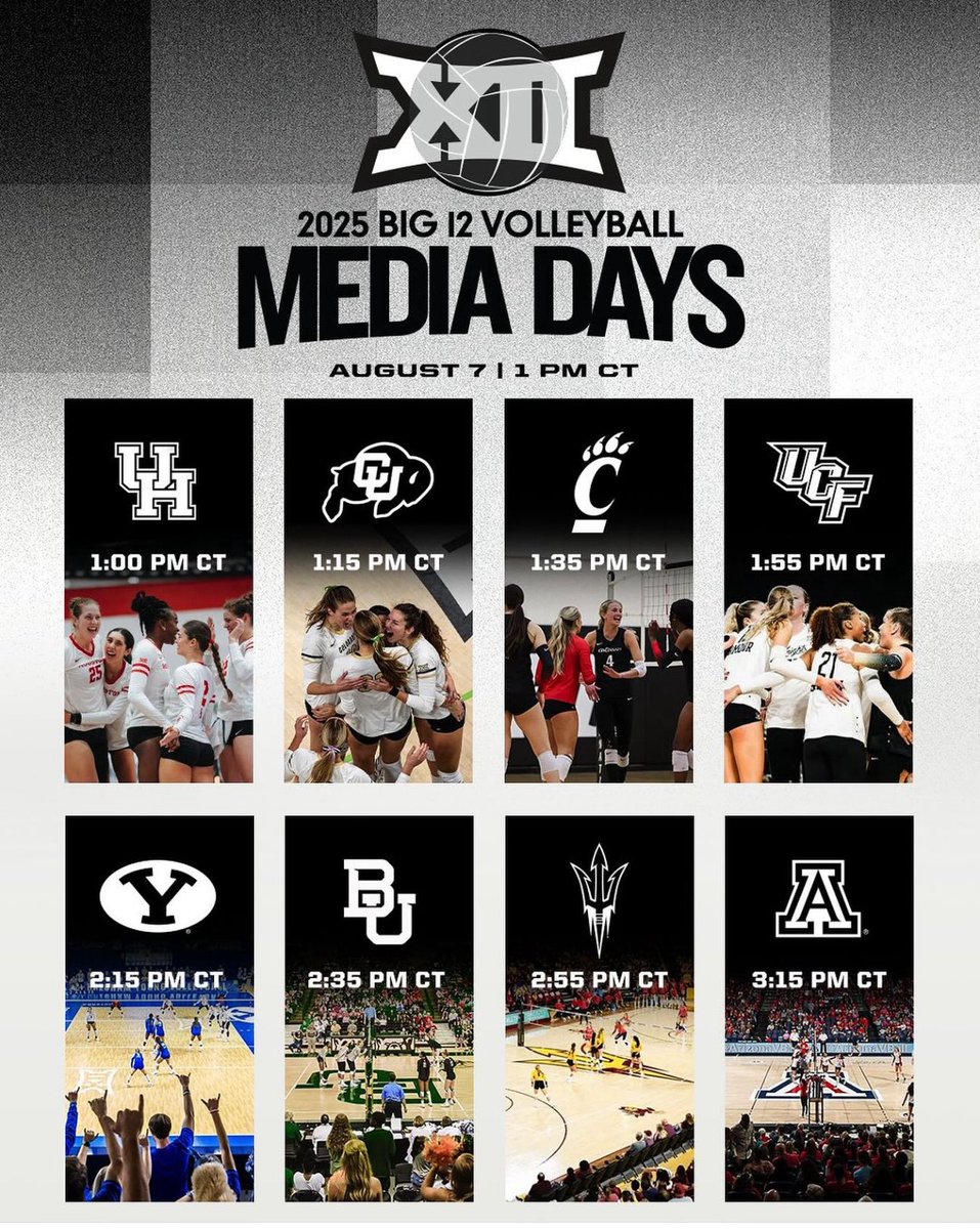 BIG12 Volleyball Preview Show airs TODAY on ESPNU! 📺🔥 Here are all the times when you can catch it:
🗓 8/19 – 6:30 PM ET (Premiere)
🗓 8/20 – 8:00 PM ET
🗓 8/22 – 10:30 AM ET

Tune in to watch myself along with the talented <a href="/amygantvb/">Amy Gant</a> &amp; <a href="/alex_jean21/">Alex Jean</a> 
Let’s go BIG 12! 🏐💥
